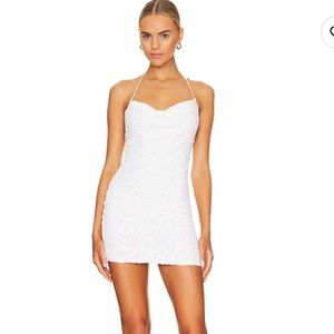 Astr The Label Kendra Dress Revolve White Sequin Mini Dress Small Revolve